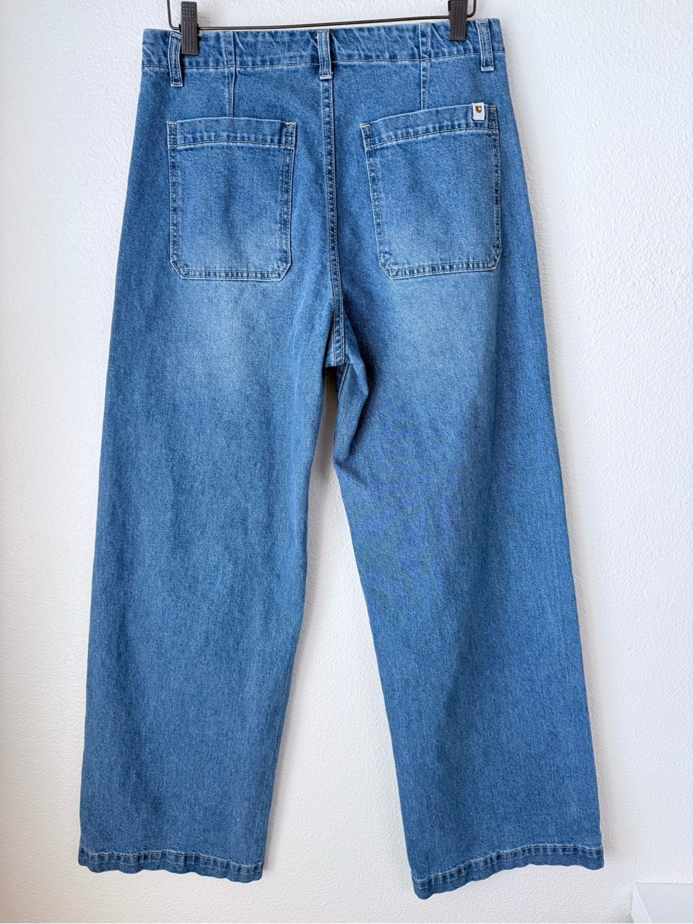 UNIONBAY Soleil Tie-Waist High Rise Wide Leg Denim Jeans Size 9/29W Medium Wash - Picture 6 of 15